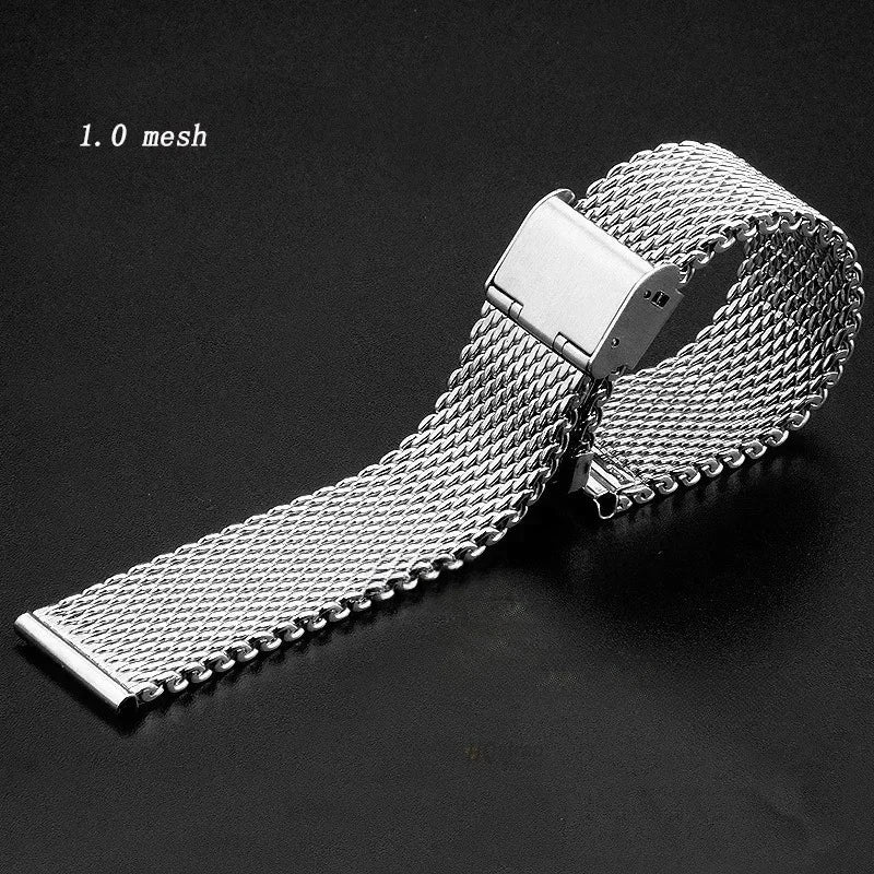 Universal Milanese Watchband - 18mm to 24mm Stainless Steel Strap