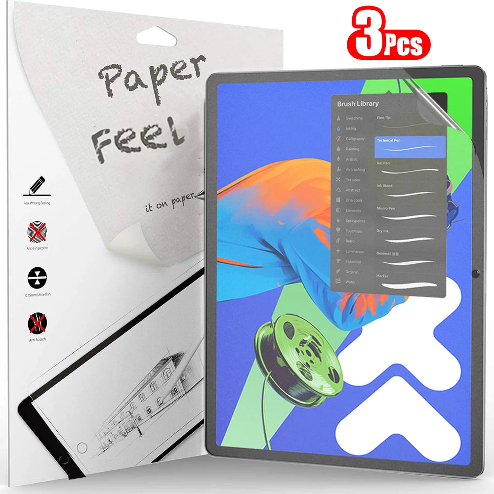 3-Pack Paper Feel Screen Protector for Lenovo Xiaoxin Pad 12.7 - Anti-Glare