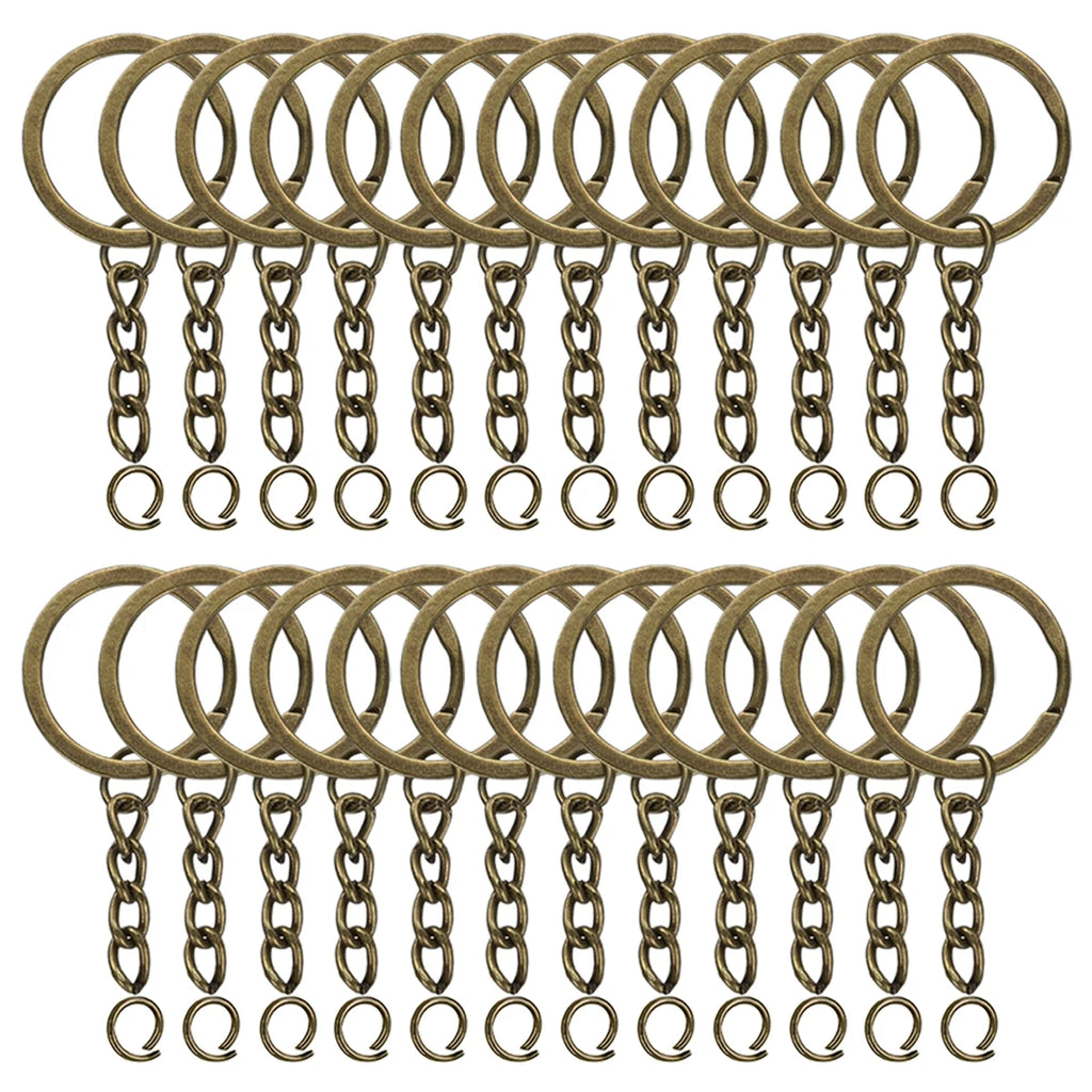Versatile Keychain Rings Set for Crafts & Accessories - 18/30/50 Pack