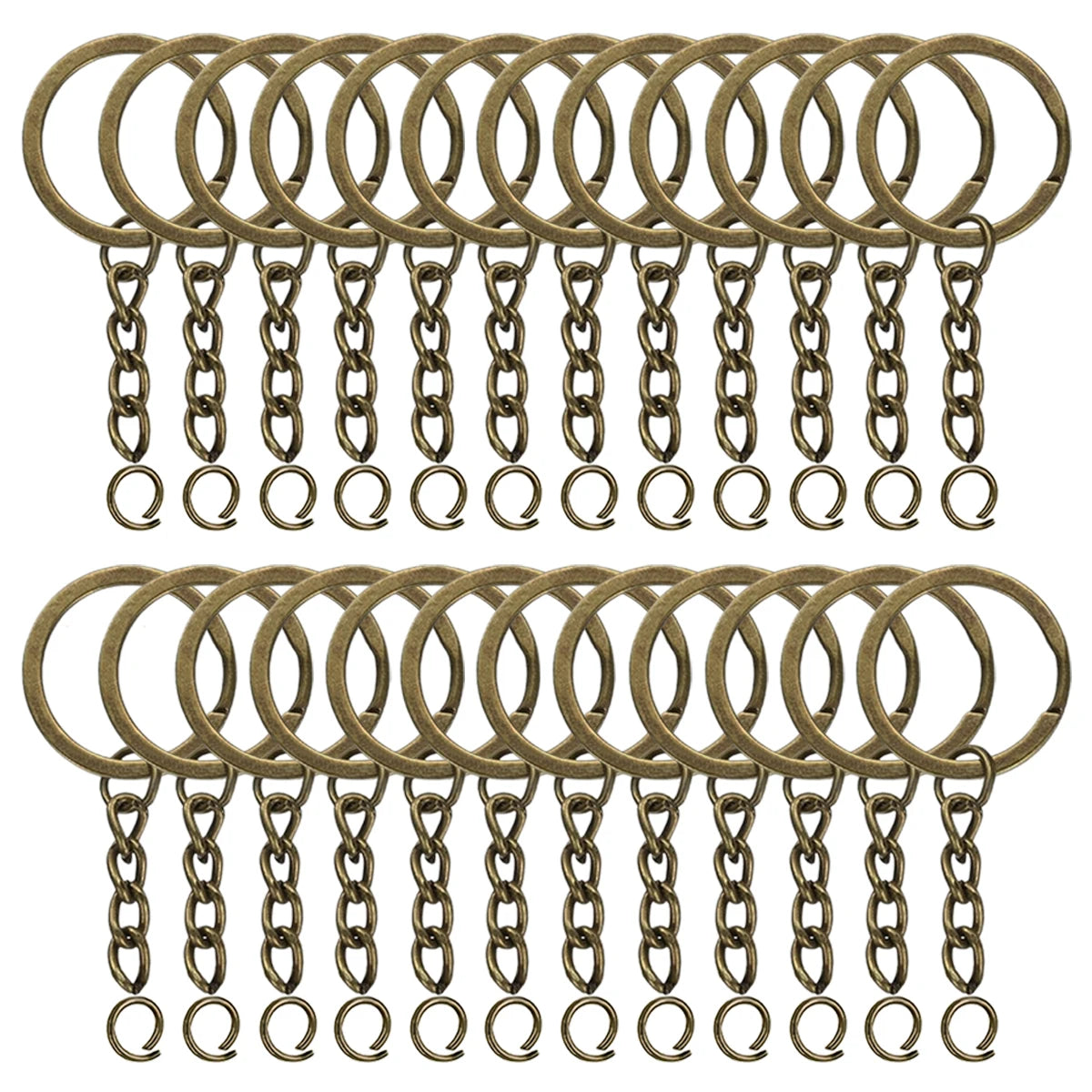 Versatile Keychain Rings Set for Crafts & Accessories - 18/30/50 Pack
