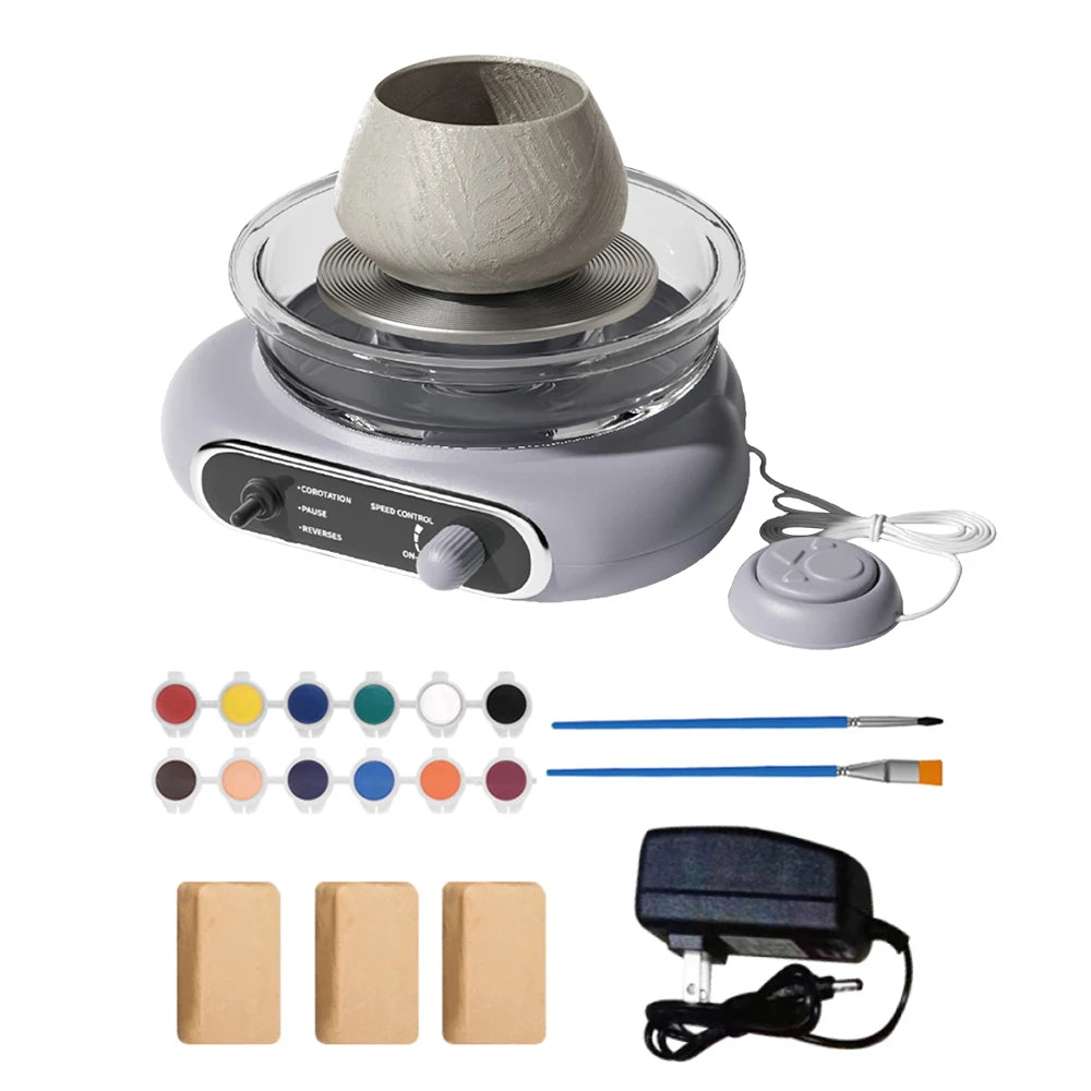 Creative Mini Pottery Wheel Kit - Versatile Electric Clay Turntable