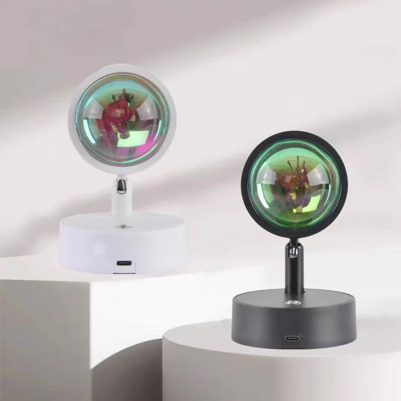 Wireless Sunset Lamp Projector - Decorative LED Night Light