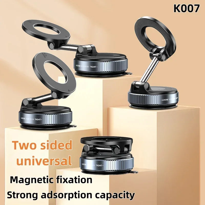 K007 Magnetic Phone Holder - 360° Adjustable Suction Stand for All Phones