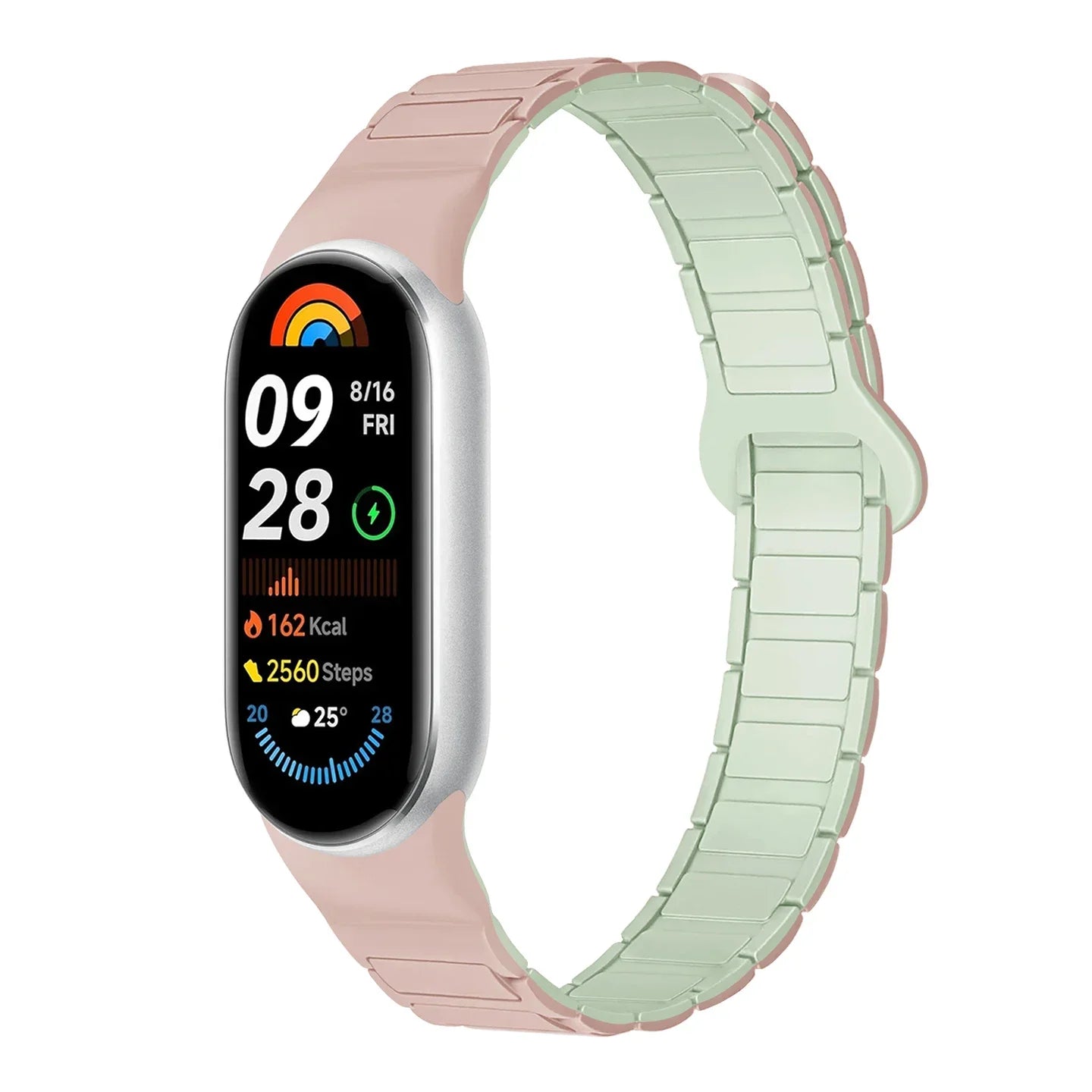 Premium Two-Tone Silicone Sports Watchband for Xiaomi Mi Band 8/9/10