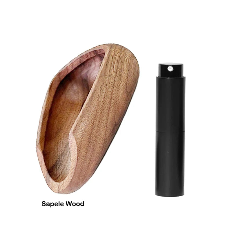 FLYMUYU Wooden Coffee Bean Dosing Cup & Spray Bottle Barista Set