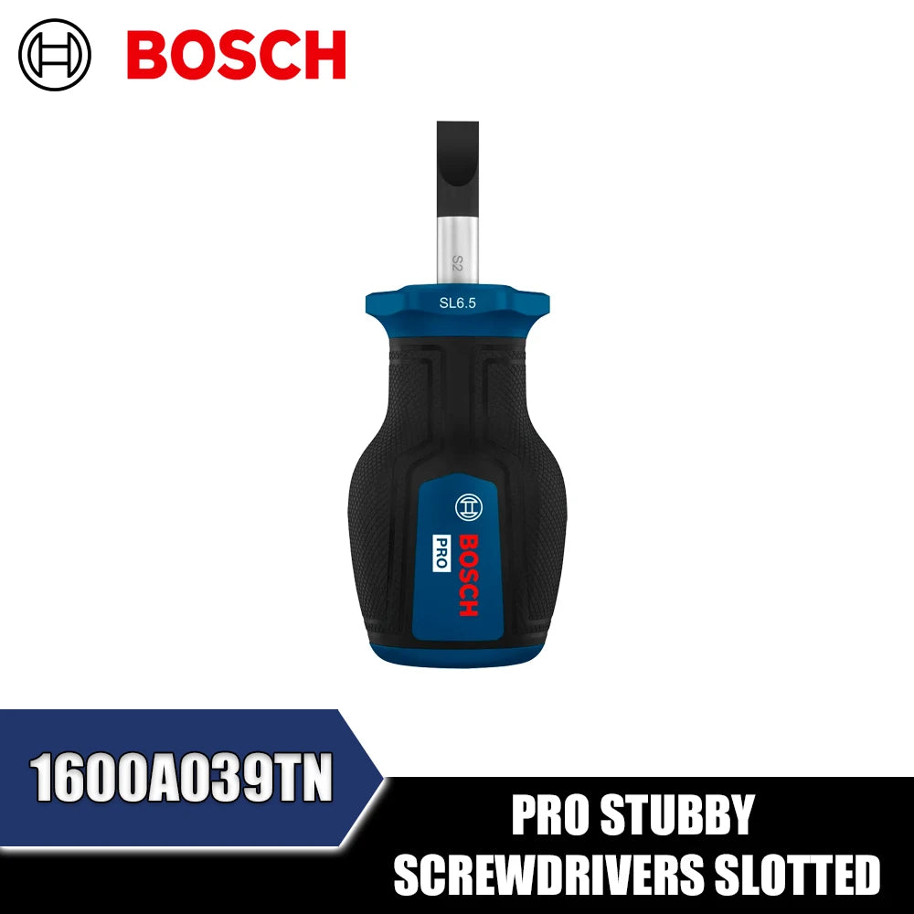 Bosch PRO Stubby Screwdrivers - Slotted, Compact & Durable