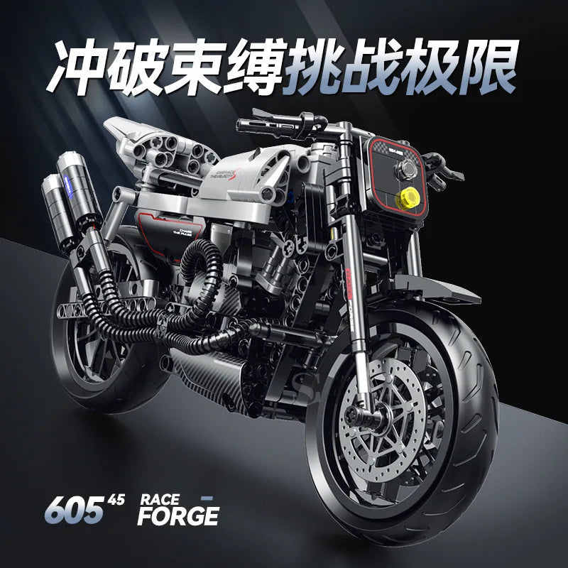 MOULD KING 1:8 Motorcycle Building Block Model Kit - Fun for Kids