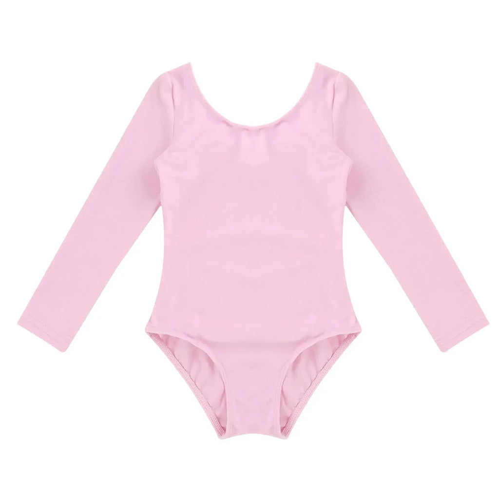 Girls Long Sleeve Ballet Leotard - Soft & Stretchy Dance Costume