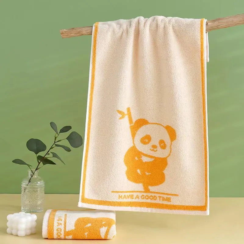 Cotton Cartoon Hand Towel - Absorbent & Quick-Dry for Kids