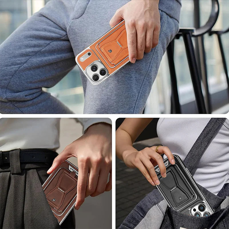 Luxury Magnetic 2-in-1 Leather Wallet Case for iPhone 17 Pro Max