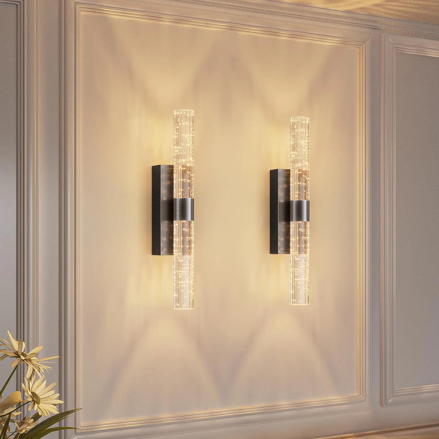 Rechargeable 10000mAh LED Wall Lamp with Remote & Dimming