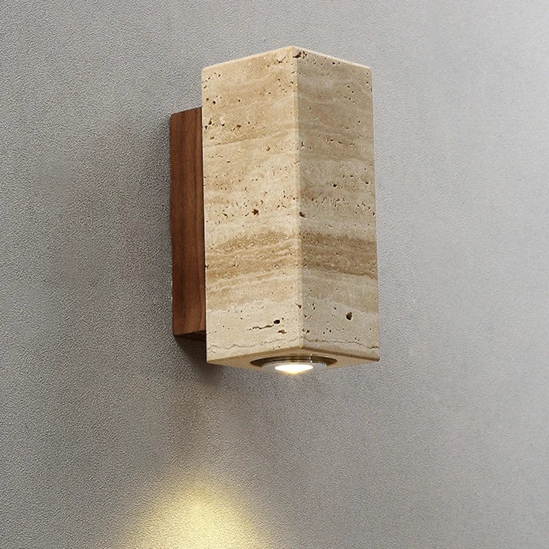 Wabi Sabi Marble LED Wall Lamp - Elegant & Eco-Friendly Lighting