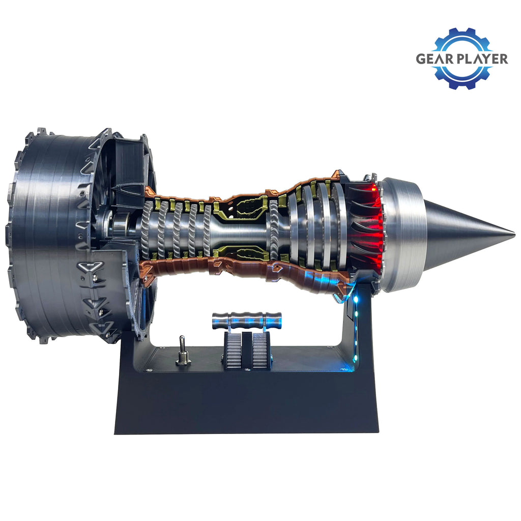 TR-900 Turbofan Engine Model Kit - DIY Aviation Toy with LED Lights
