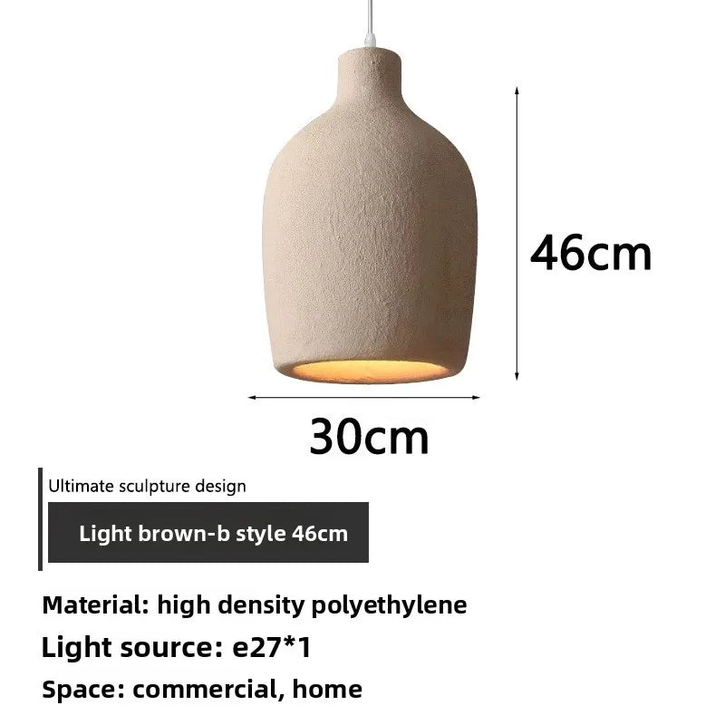 Elegant Japanese Wabi Sabi LED Pendant Lamp for Dining & Kitchen