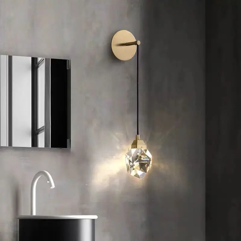 Modern Crystal Chandelier - Elegant Wall Lamp for Bedroom & Dining