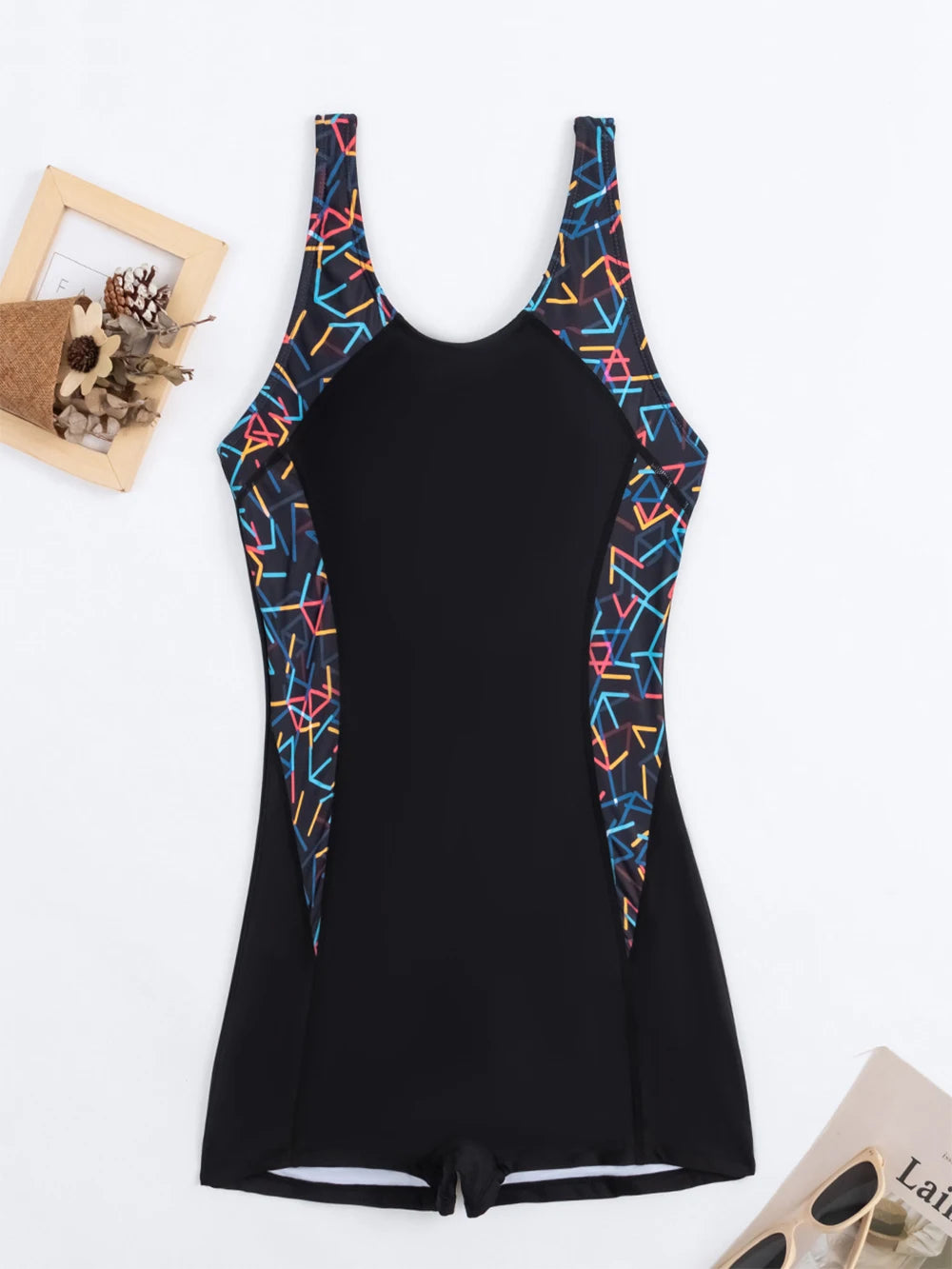 Stylish Padded One Piece Swimsuit for Women - Racerback Design