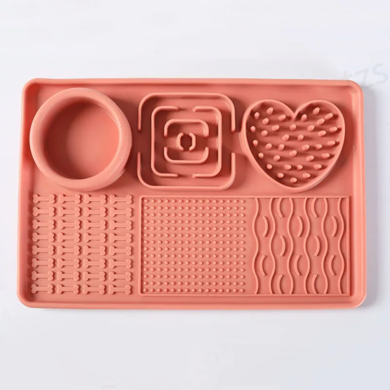 Interactive Silicone Pet Licking Mat for Dogs & Cats | Slow Feeder