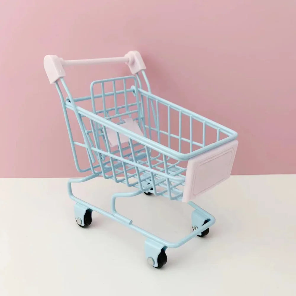 Mini Shopping Cart Toy for Kids - Fun Crafts & Storage Solution
