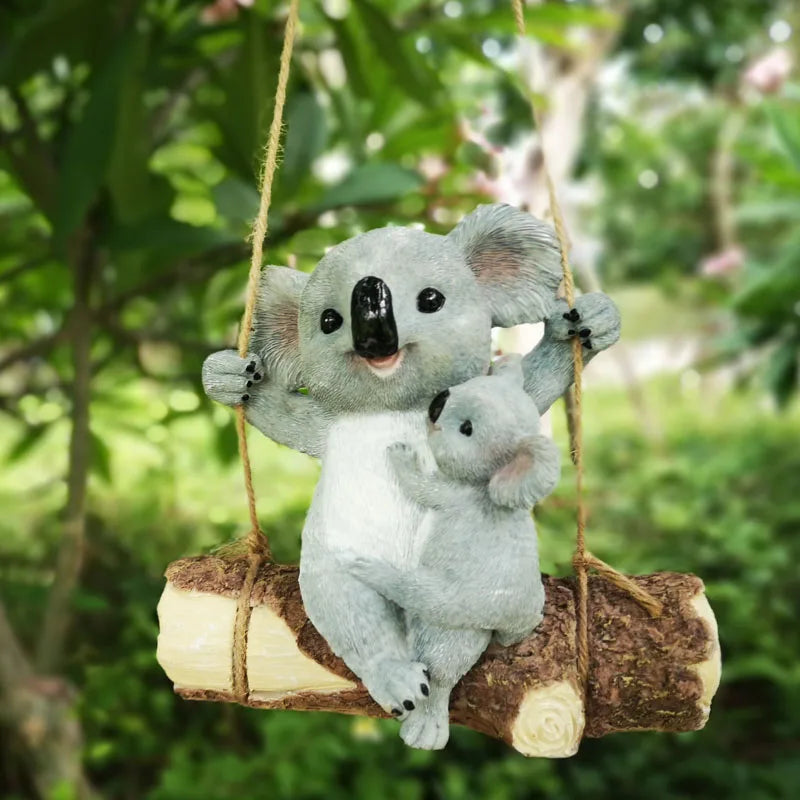 Whimsical Climbing Squirrel Resin Figurine for Garden Décor