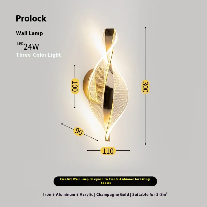 Luxury Gold Iron Wall Lamp with Acrylic Shade for Modern Interiors