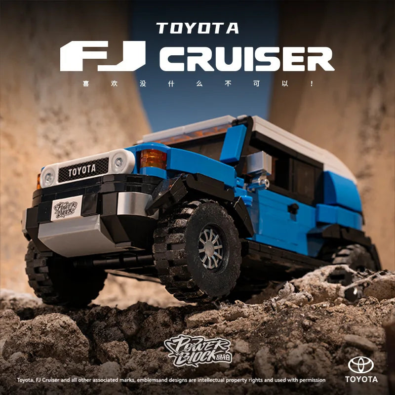XQ Blue FJ40 Off-Road Vehicle Building Blocks Model Set