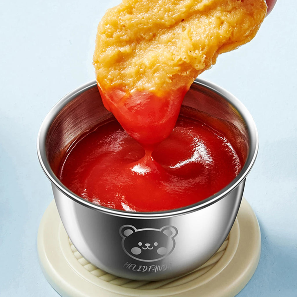 50ML Stainless Steel Sauce Cup with Lid - Portable Food Storage