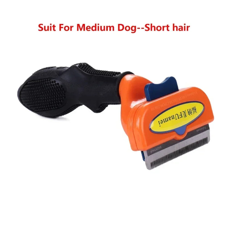 Cat & Dog Hair Removal Comb - Grooming Brush for Shedding Control