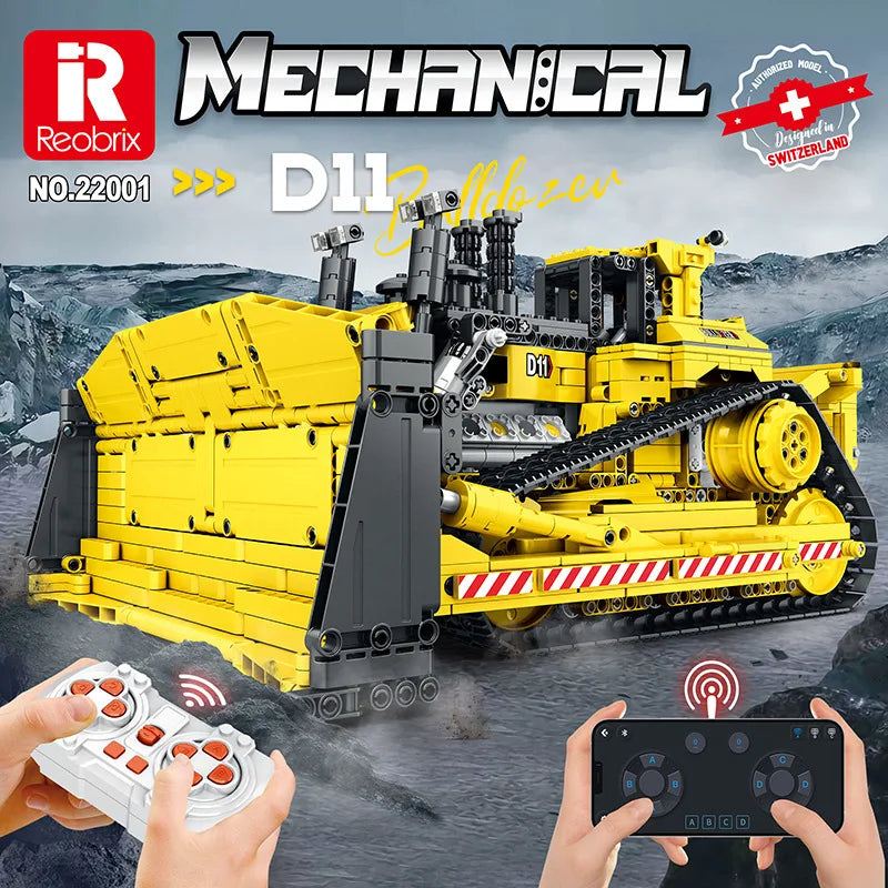 Remote Control D11 Bulldozer Building Blocks for Creative Play