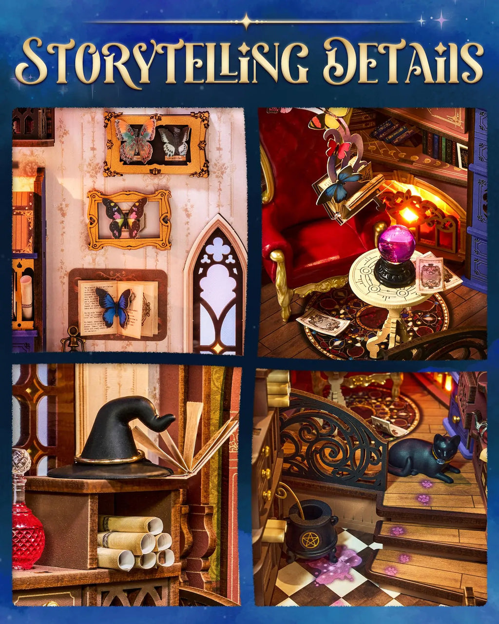 Rolife Magic Fantasy DIY Book Nook Kit for Enchanting Room Decor