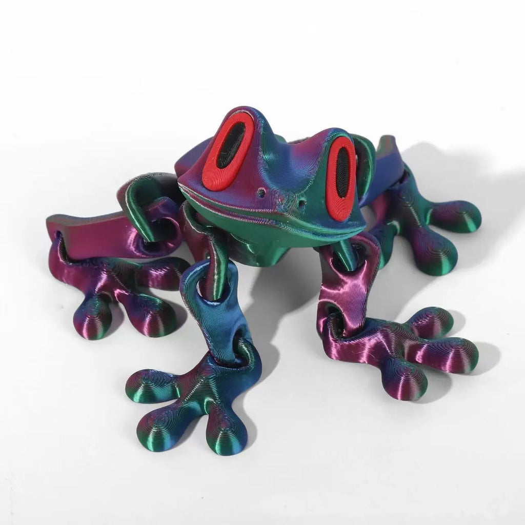 Movable 3D Printed Tree Frog Ornament - Unique Kitchen & Office Decor