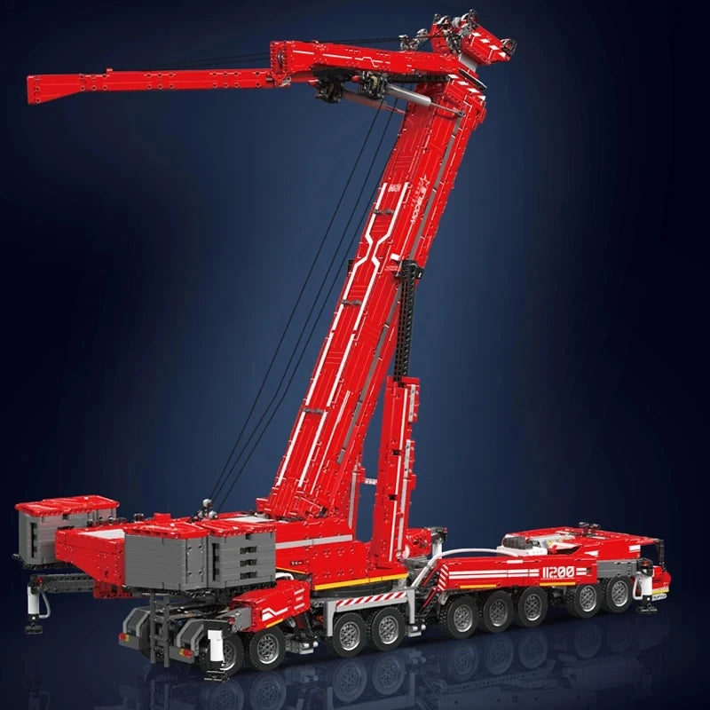 MOULD KING Motorized LTM 11200 Crane Truck Building Kit - 8506 Pcs