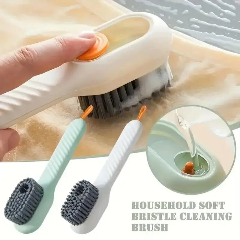 Ergonomic Multi-Surface Liquid Shoe Brush for Effortless Cleaning