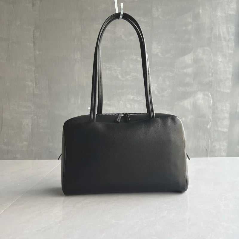 Trendy Sheepskin Leather Shoulder Bag - Versatile Underarm Crossbody