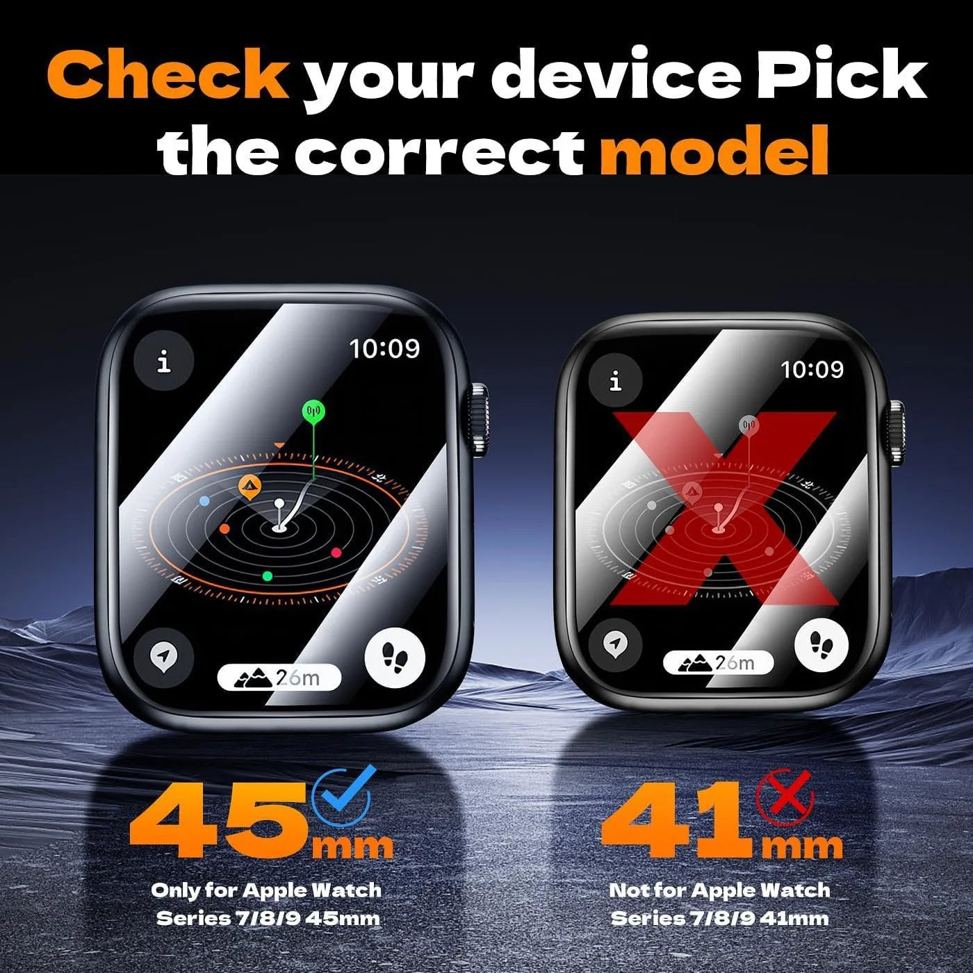 Easy Install Screen Protector for Apple Watch Ultra Series - 49/42/46mm