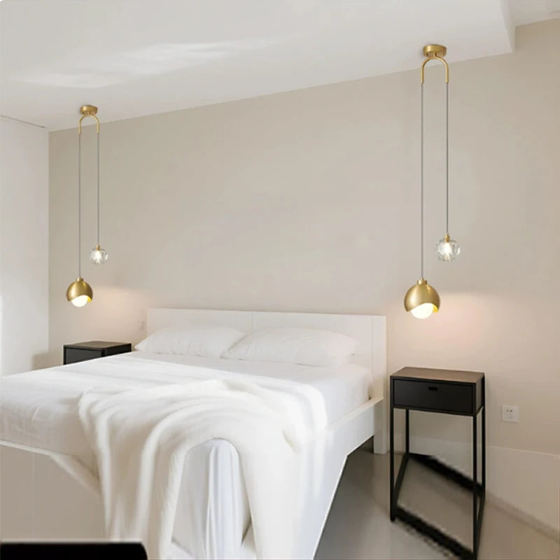 Modern Glass Ball LED Pendant Lamp for Dining & Bedroom Decor