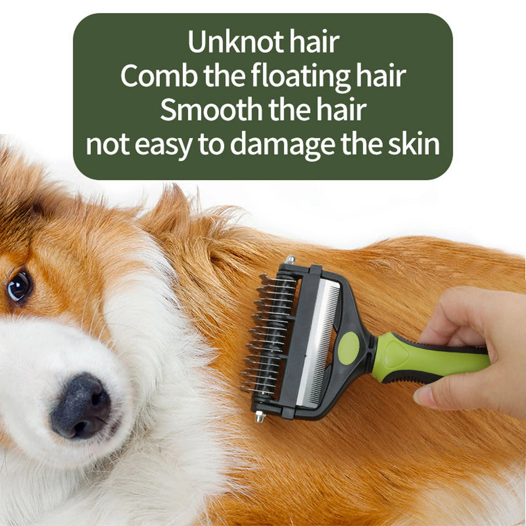 3-in-1 Pet Deshedding Brush & Fur Remover for Dogs and Cats