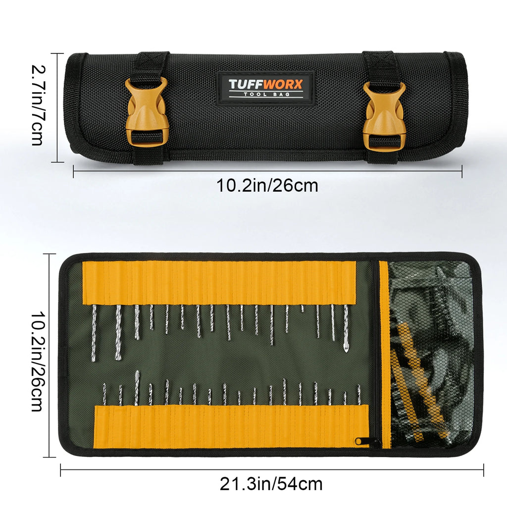 Durable Tool Roll Up Bag - Portable Organizer for Tools & Gear