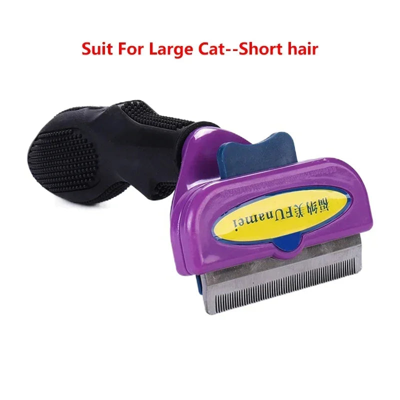 Cat & Dog Hair Removal Comb - Grooming Brush for Shedding Control