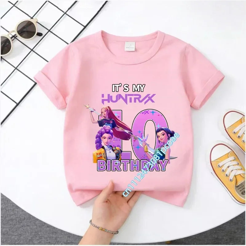 K-Pop Demon Hunters T-Shirt - Fun Summer Tee for Kids 7-13