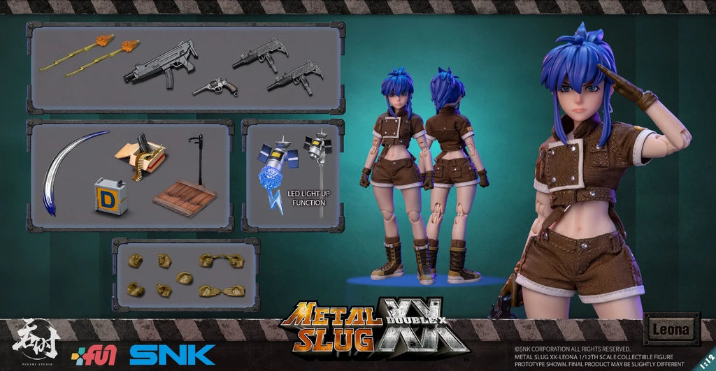 Fio Eri Leona 1/12 Metal Slug Action Figure with Accessories