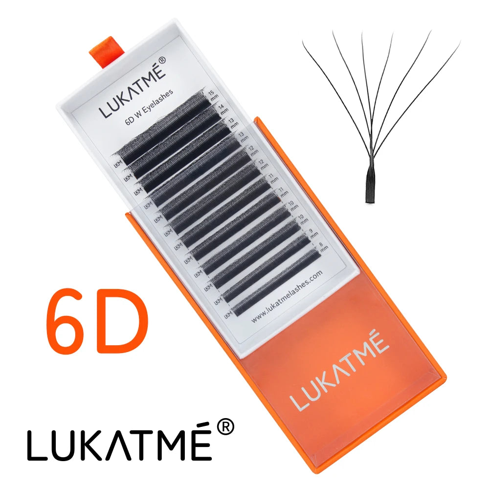 LUKATME 8PC Premade YY W Shape Curl Eyelash Extensions Mix Style
