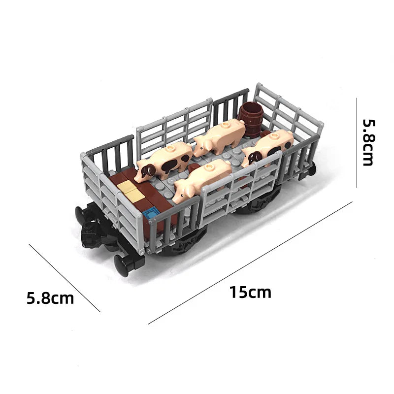 XQ MOC Train Carriage Building Blocks - Eco-Friendly Play Set