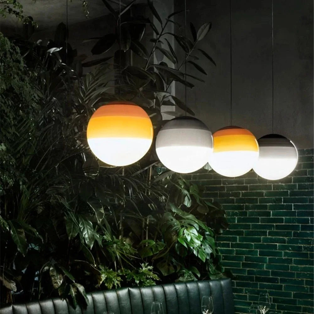 Modern Gradient Glass Ball Pendant Light for Home Decor