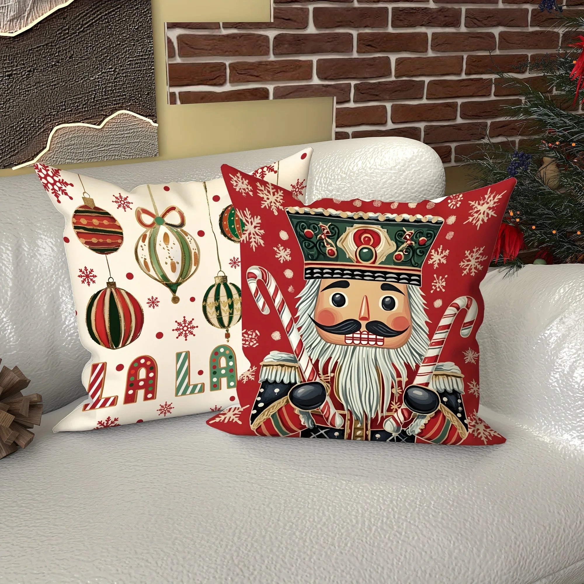 Festive Christmas Pillowcases: Nutcracker & Gingerbread Design