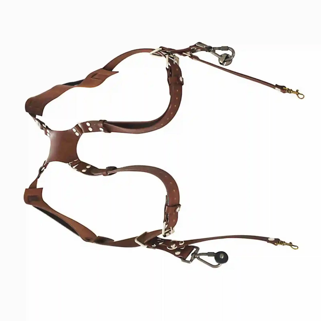 Adjustable Leather Double Shoulder Camera Strap - Comfort & Durability