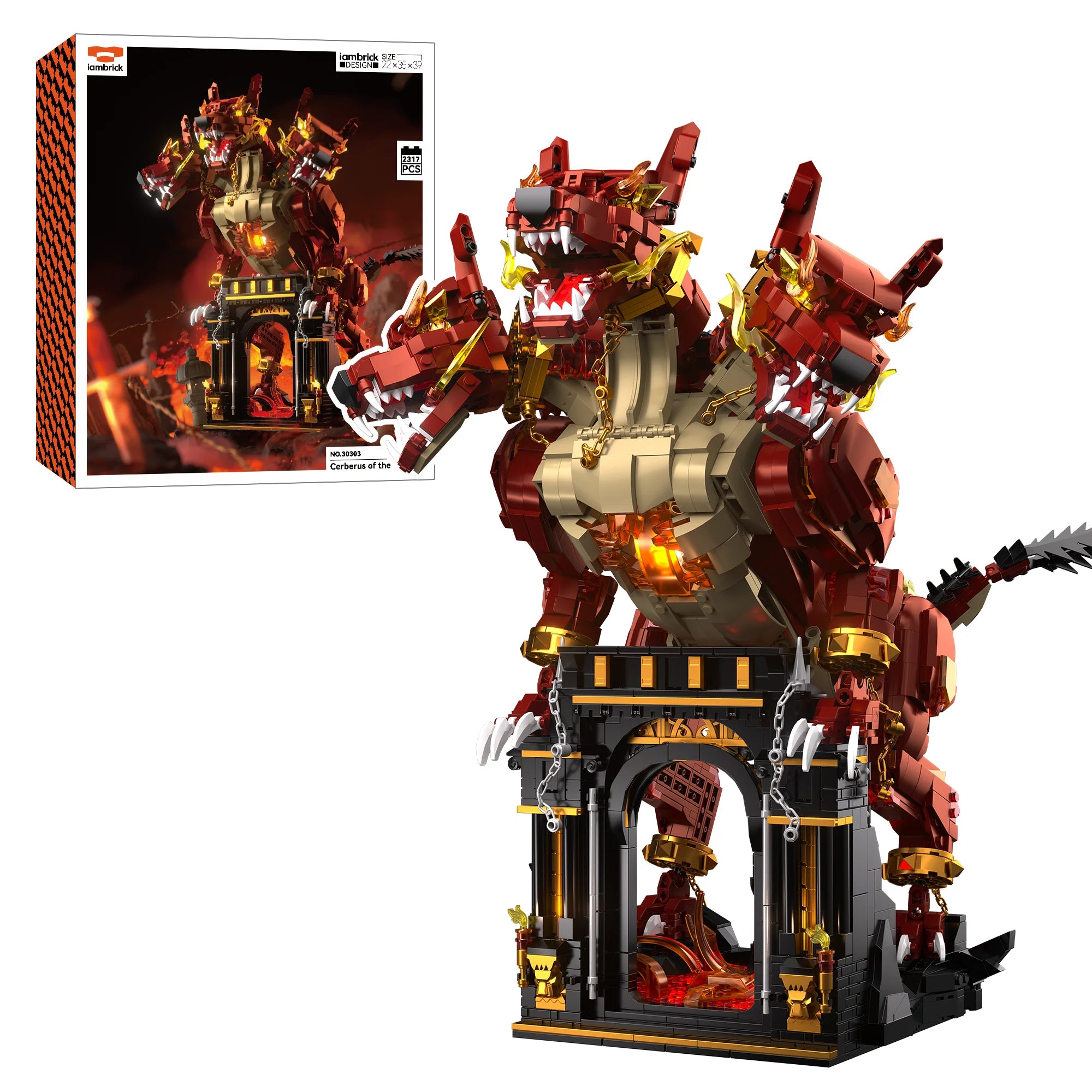 Cerberus Inferno Building Blocks - Three-Headed Dog Puzzle Toy