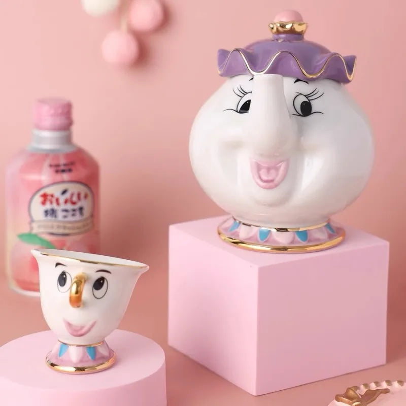 Disney Mrs. Potts & Chip Teapot Set - Enchanting Teacups for Tea Lovers