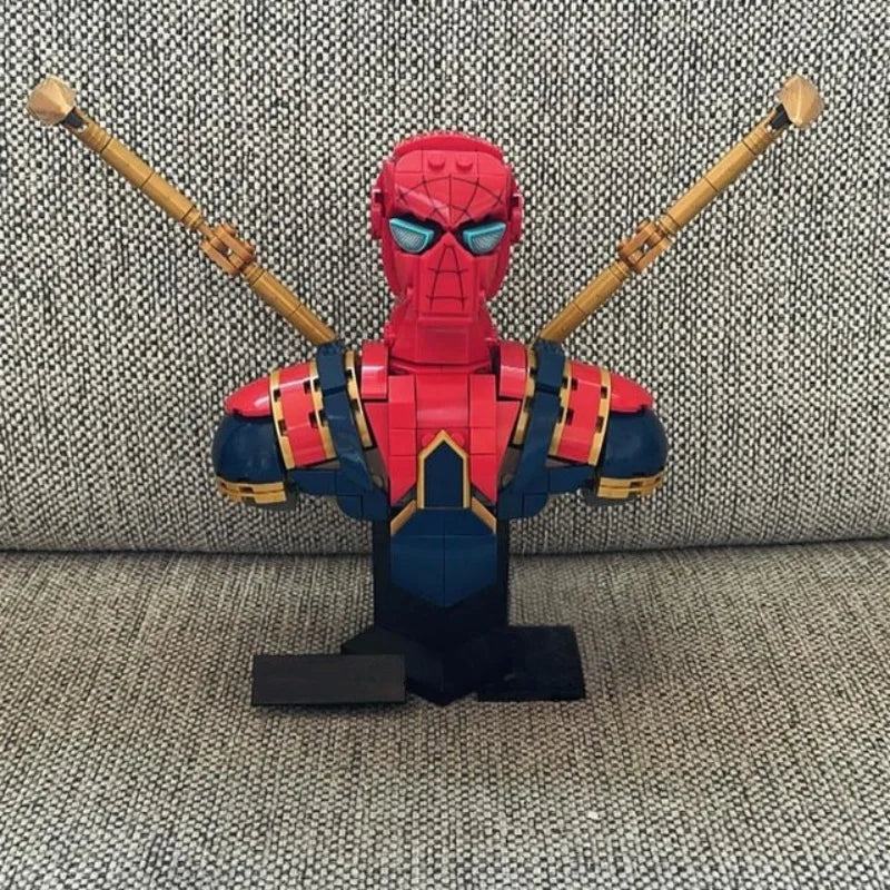 379-Piece Superhero Robot Spider Bust Building Blocks Set - Fun Gift