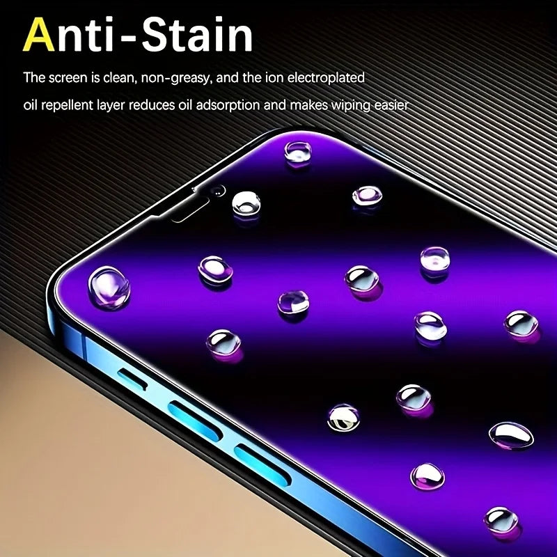 Premium Anti-Blue Tempered Glass Screen Protector for iPhone Models