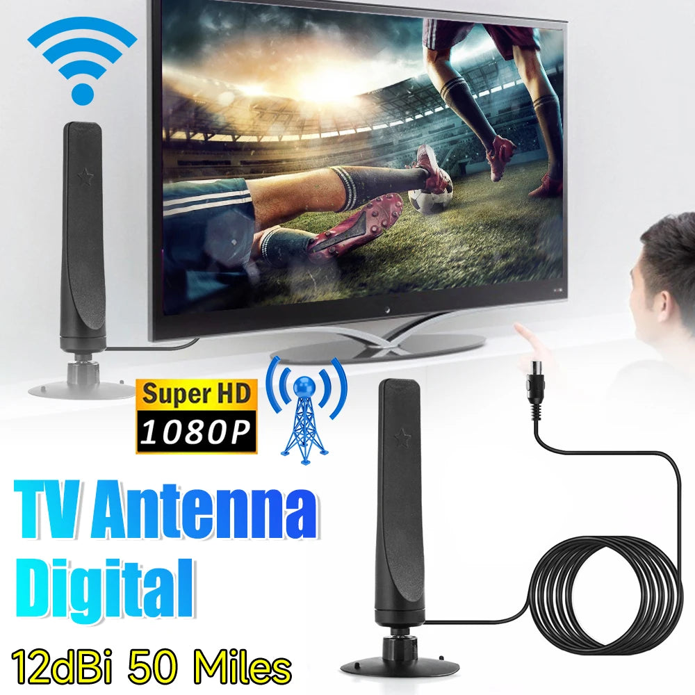 4K HD Digital TV Antenna with Signal Amplifier for Strong Reception